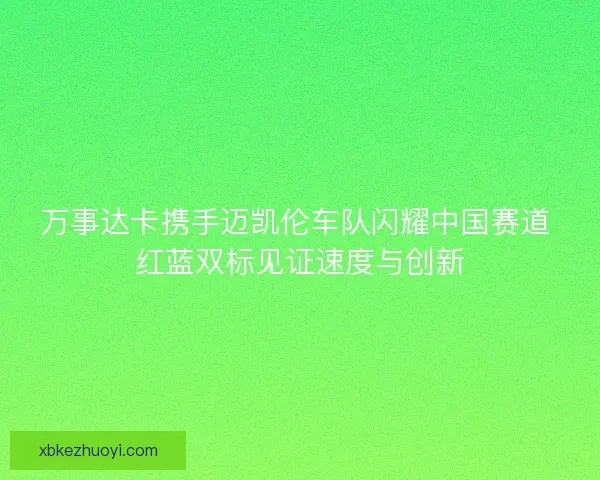 万事达卡携手迈凯伦车队闪耀中国赛道 红蓝双标见证速度与创新
